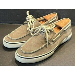 Sperry Halyard 2 Eye Salt Washed Brown Boat Shoes Men's Sz. 11
